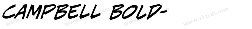 CAMPBELL Bold字体转换